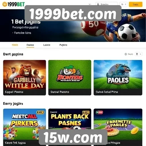 Variedade de jogos disponíveis no 1999bet.com